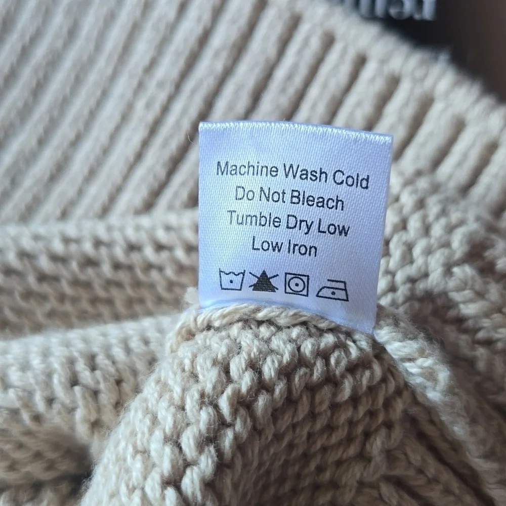 Tuckernuck Sandalwood Aiden 100% Cotton Knit Sweater Fisherman Chunky Preppy XXL